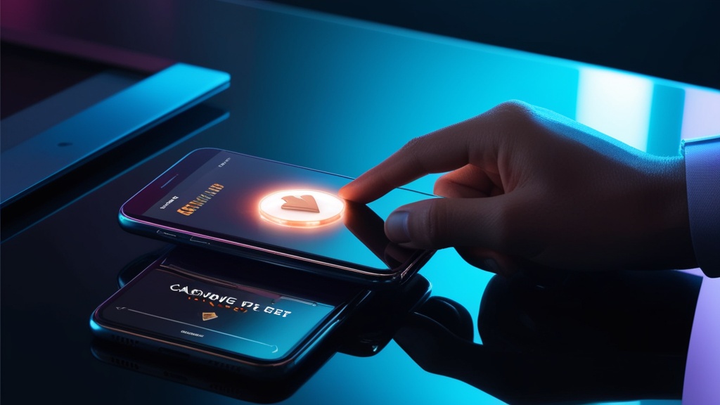 Android phone showing a casino app download and APK install screen